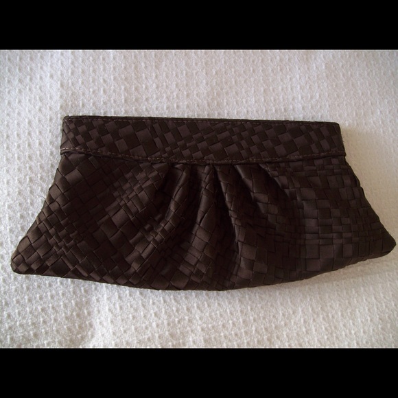 Lauren Merkin Brown Braided Clutch REDUCED