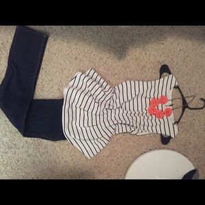 Striped peplum shirt