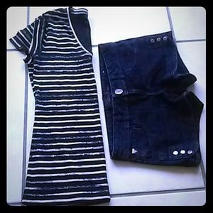 Banana Republic & Guess - T- shirt and short.
