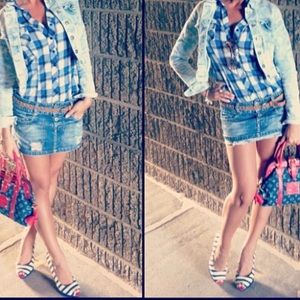 Ted Baker striped blue and white summer shoes