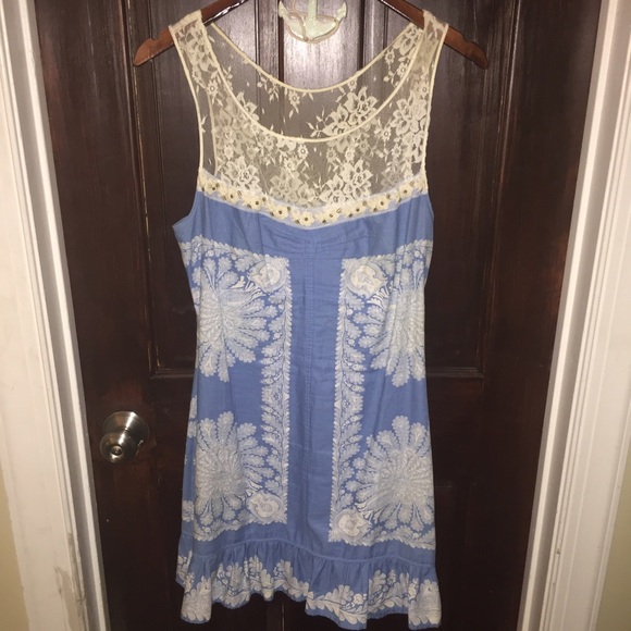 Free people blue paisley dress