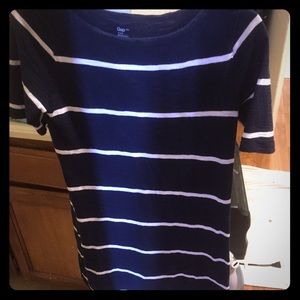 Gap Navy and white striped Tshirt dress