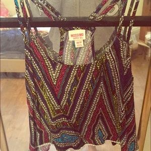 Aztec print crop top
