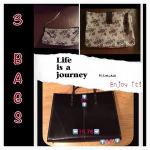 Leather Tote Bag, divided bag and small Bag