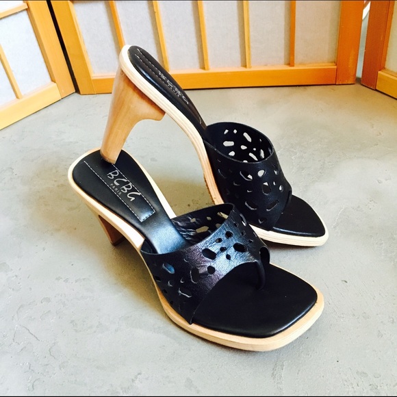 BCBG Wooden Heeled Sandals