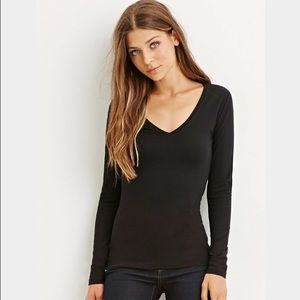 forever 21 v neck long sleeve