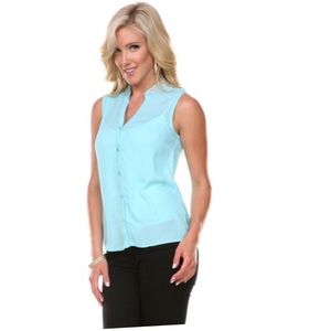 Beautiful Mint Stanzino Sleeveless Blouse Small