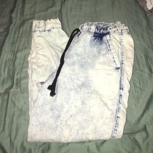 Hollister acid wash joggers