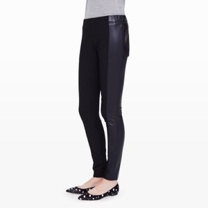 Black and Leather Legging