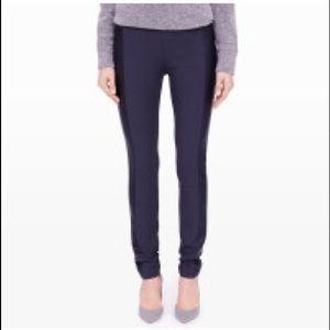 Grey and leather leggings