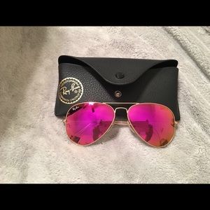 Rb3025 Ray Ban pink mirror magenta flash 58mm