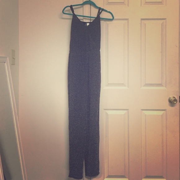 NEVER BEEN WORN! black sparkle jumpsuit!