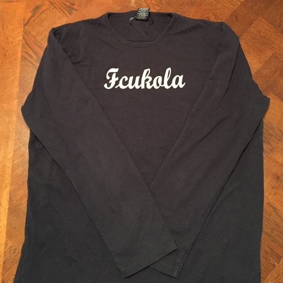 French Connection Black long sleeve tee