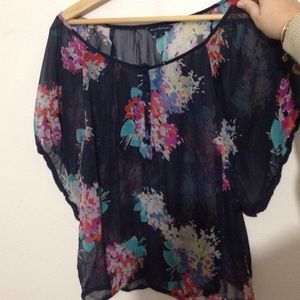 Sheer Floral Blouse