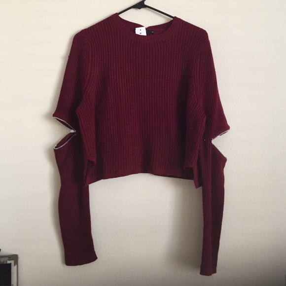 LF Bordeaux Elbow Zip Sweater - Picture 2 of 4