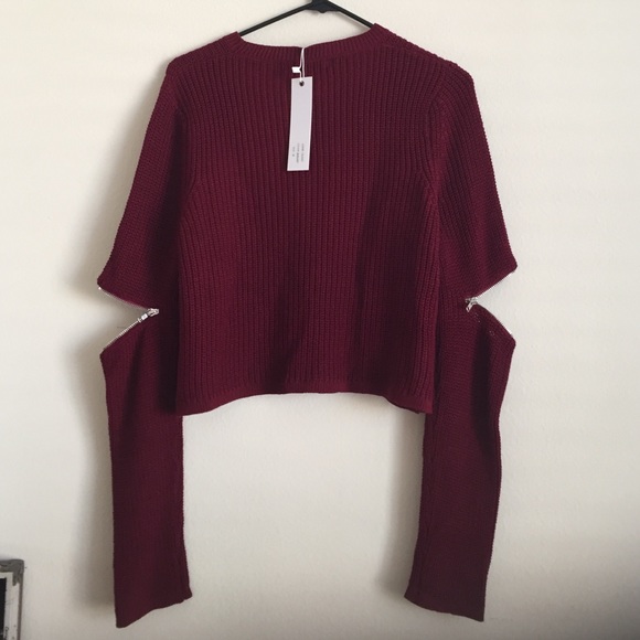 LF Bordeaux Elbow Zip Sweater - Picture 4 of 4