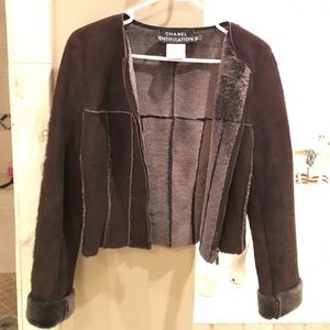 CHANEL ID authentic suede and sheepskin jacket