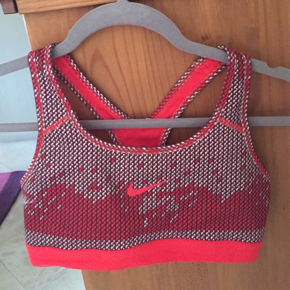 Nike dri-fit red design sports bra