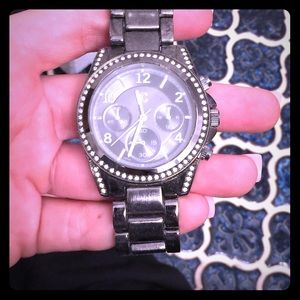 Dark grey watch