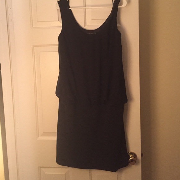 Drop waist chiffon dress