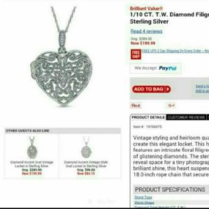 Zales 1/10 CTW Diamond Locket