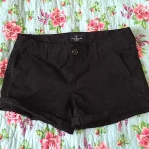 American Eagle Black Midi Short