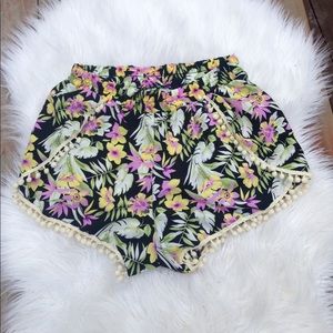 Tropical Pom Pom Shorts