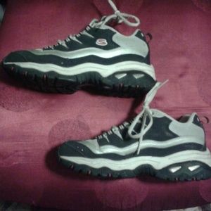 Black and Gray Skechers