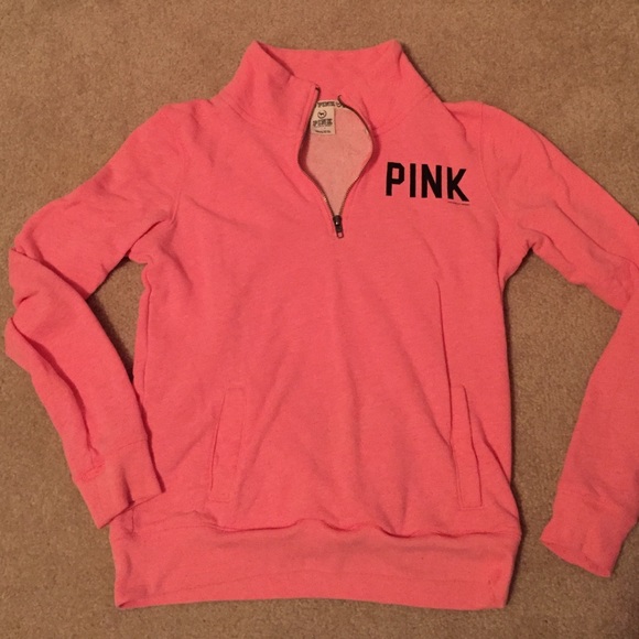 PINK 3/4 zip sweatshirt