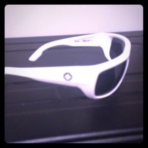 Men's Spy sunglasses white frame with black lens