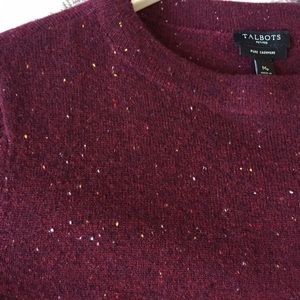 NWT Talbots Cashmere wine with 3/4 sleeve