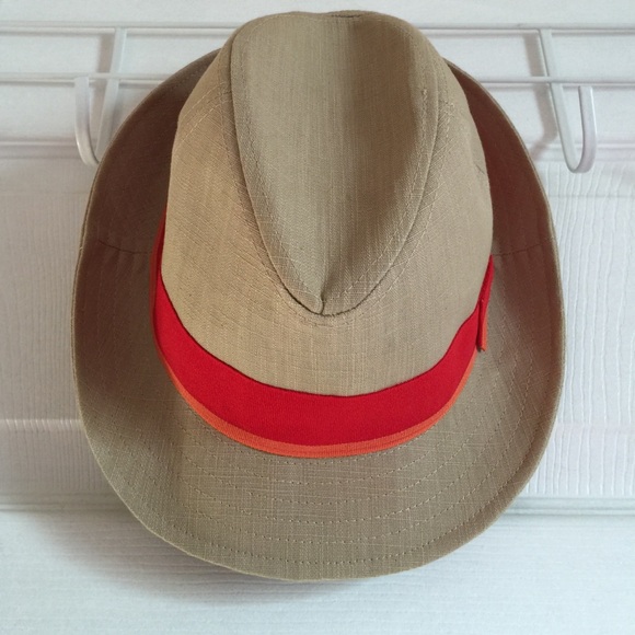 Tan Fedora with Red Bow