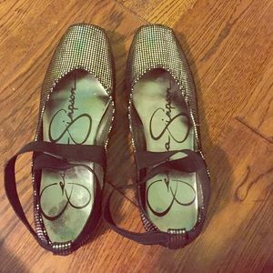 Jessica Simpson girls ballet style flats size four