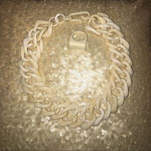 Acrylic Large Link Choker with Ring Set