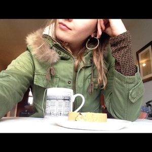 Green parka jacket (XS)