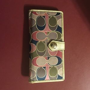 Coach scarf print wallet