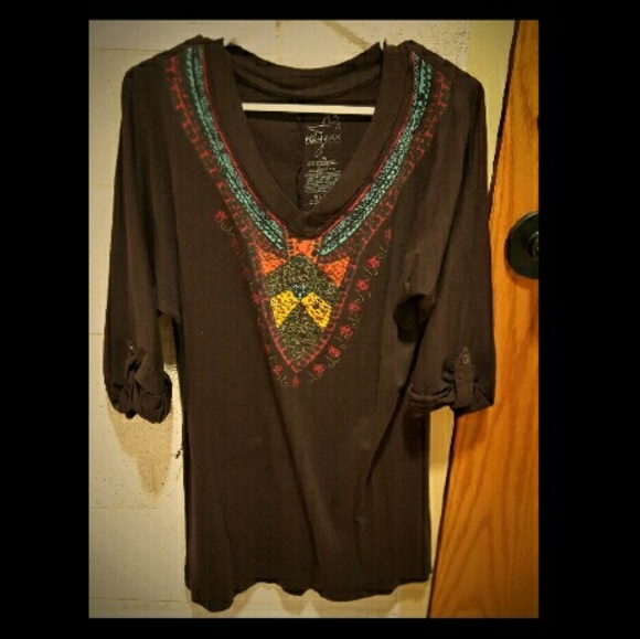 Brown tunic dress