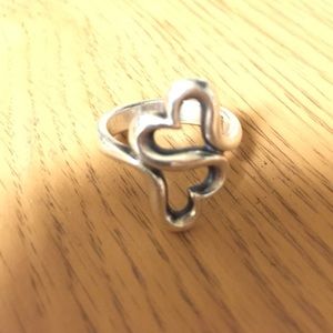 James Avery 2 hearts ring