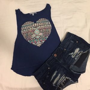 Aztec Heart Muscle Tee