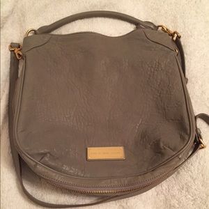 Marc by Marc Jacobs tumbled leather gray hobo