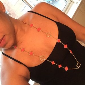 Orange Gild long necklace