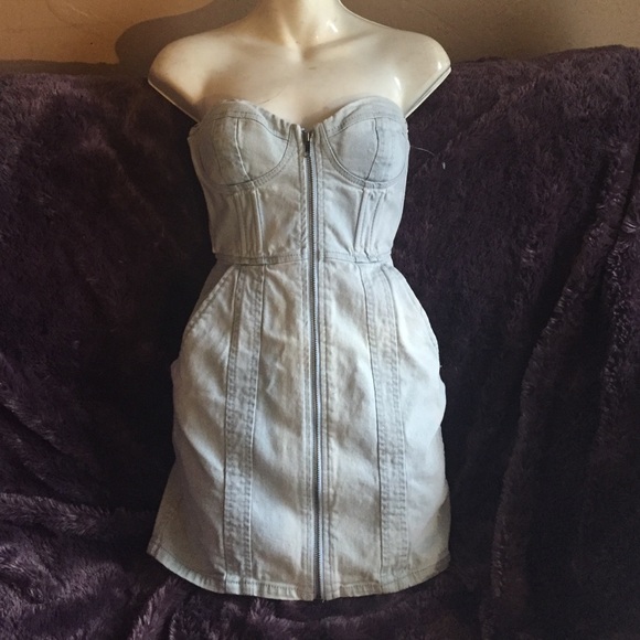 Denim mini dress