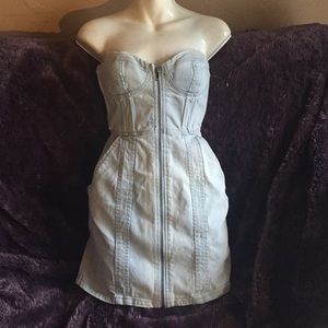 Denim mini dress