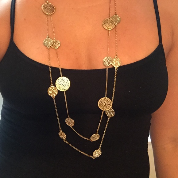 Gold medallion necklaces