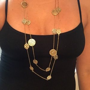 Gold medallion necklaces