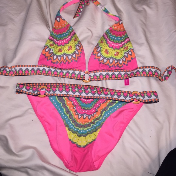 printed pushup halter & bottom (Victoria's Secret)
