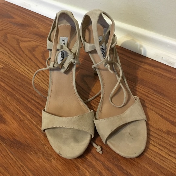 Suede heels lace up ankle