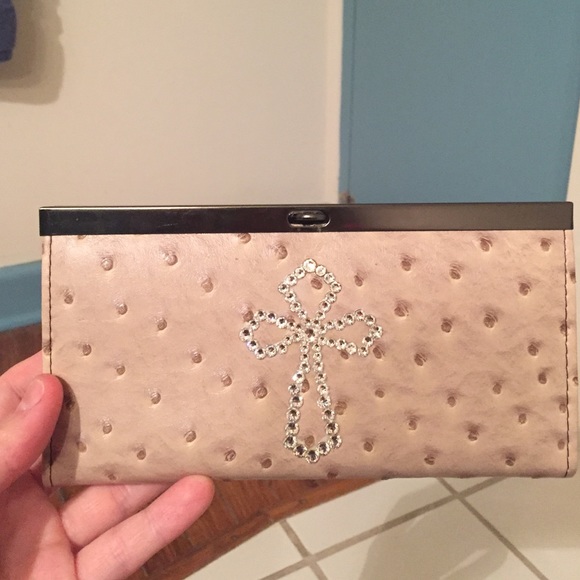 Rhinestone Cross Wallet