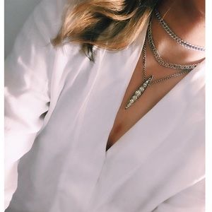 edge crystal necklace