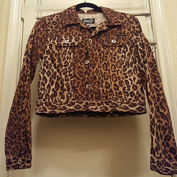 leopard jeans jacket